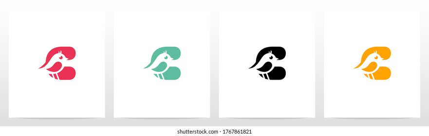 Cute Bird On Letter Logo Design C