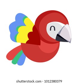 Cute Bird Parrot Vector Illustration