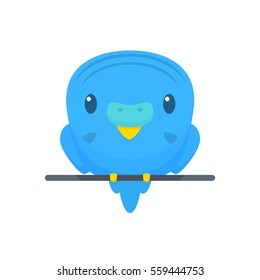 Cute bird pet cartoon vector
