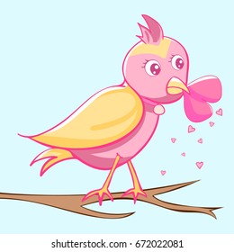 cute bird pinch heart