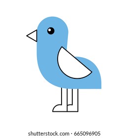 cute bird sea icon