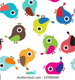 Cute bird seamless