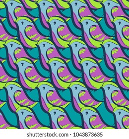 Cute Bird Seamless Pattern