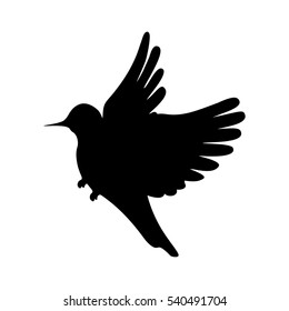 Cute bird silhouette icon vector illustration graphic design