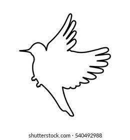 Cute bird silhouette icon vector illustration graphic design