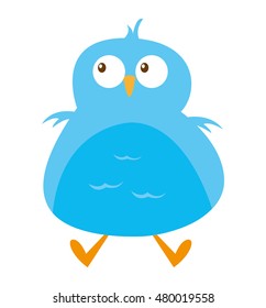 cute bird silhouette isolated icon vector illustration design
