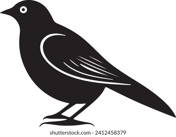 A cute bird silhouette looking you.