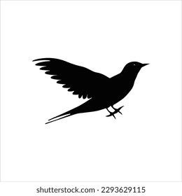 A cute bird silhouette vector art.
