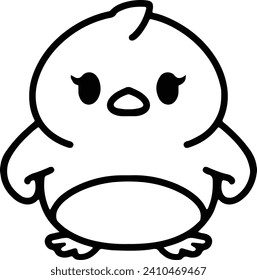 Pájaro lindo en estilo de línea simple
