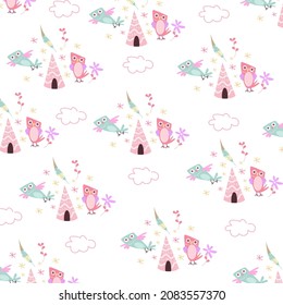 cute bird with soft color seamless pattern. high quality vector design. easy to edit.
Suitable for all kinds of products, prints, fabrics, backgrounds etc.