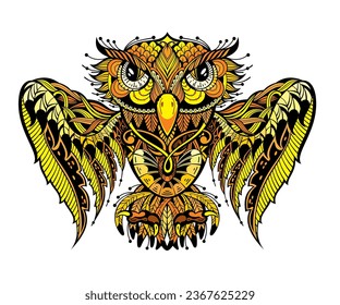 Cute bird symbol. Animal cartoon mascot. Wildlife. Owl vector sign. Owl icon.