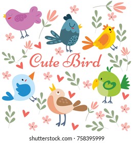 cute bird vector