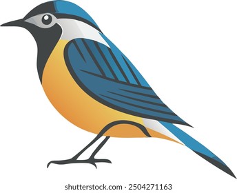 Una ilustración de Arte vectorial de pájaro lindo