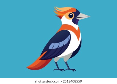 Ilustración de Arte vectorial de pájaro lindo