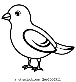 cute bird vector art silhouette