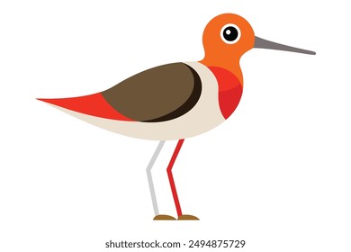 A Cute bird vector art in white background illustration.