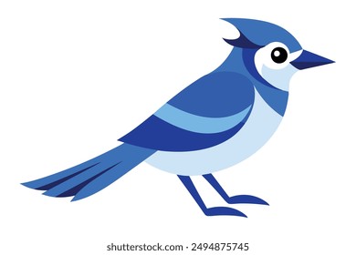 A Cute bird vector art in white background illustration.