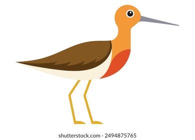 A Cute bird vector art in white background illustration.