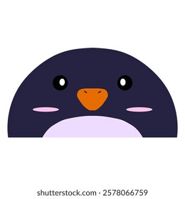 cute bird vector, cartoon bird face, drawing bird face easy and simple full color with isolated background