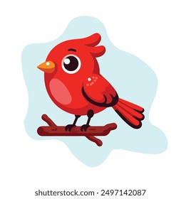 Cute Bird Vector Cartoon Illustration