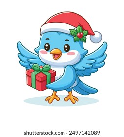 Cute Bird Vector Cartoon Illustration