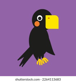 the cute bird vector illustration