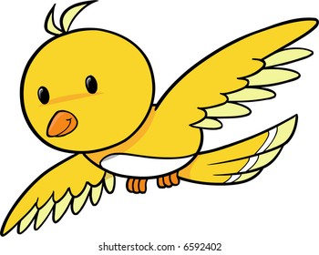 Cute Bird Vector Illustration