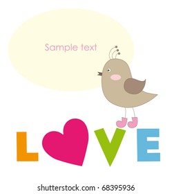 cute bird. vector illustration