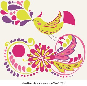 cute bird. vector illustration