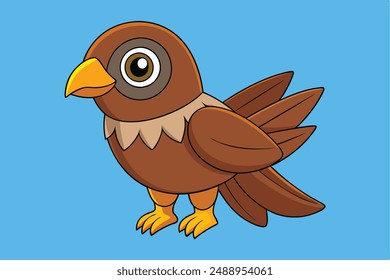 Cute Bird Vector Illustration: Cartoon, Clipart, and Line Art Design