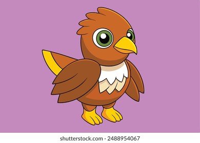 Cute Bird Vector Illustration: Cartoon, Clipart, and Line Art Design