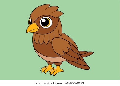 Cute Bird Vector Illustration: Cartoon, Clipart, and Line Art Design