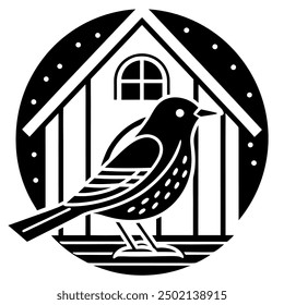 Cute Bird Vector Illustration | Cartoon, Clipart, and Line Art Design Charming bird vector design, ideal for playful projects and creative illustrations