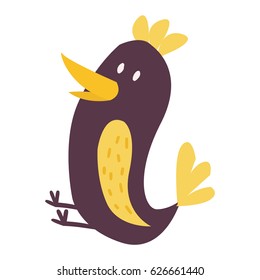 Cute bird vector illustration cartoon colorful