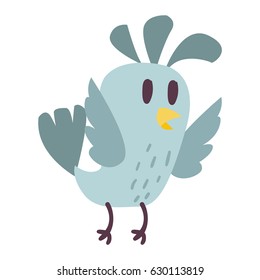 Cute bird vector illustration cartoon colorful