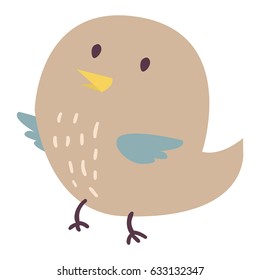 Cute bird vector illustration cartoon colorful
