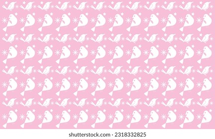 cute bird vector pattern design template