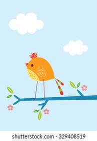 cute bird wallpaper vector
