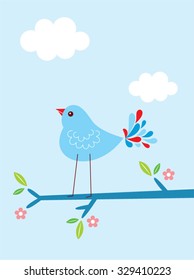 cute bird wallpaper vector