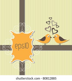 cute birds card