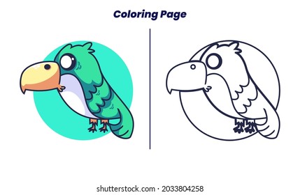 pájaros lindos con páginas de colores