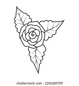 Cute Birds and Easy relaxing potted Rose Flowers Doodle Coloring Page for Adults and kids