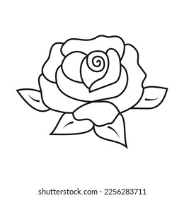 Cute Birds and Easy relaxing potted Rose Flowers Doodle Coloring Page for Adults and kids