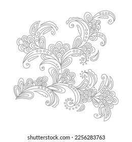 Cute Birds and Easy relaxing potted Rose Flowers Doodle Coloring Page for Adults and kids