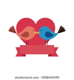 cute birds with hearts