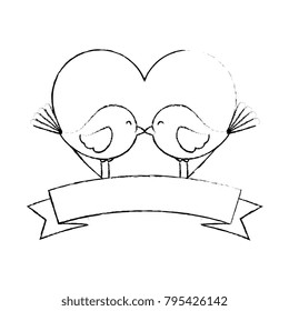 cute birds with hearts