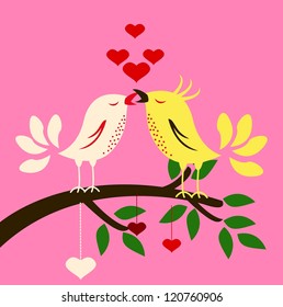 cute birds with love