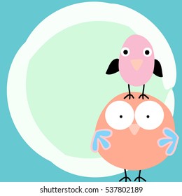 cute birds with speech bubble  vector eps.10
