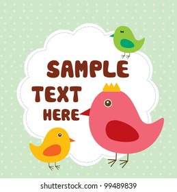 cute birds with text