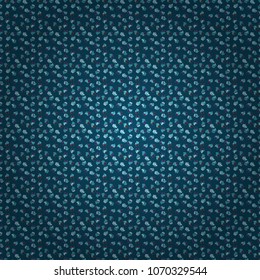 Cute birthday background on blue, white, violet, neutral and gray. Vector illustration. Pale blue, white, violet, neutral and gray seamless pattern with cupcakes. Sweets background design.